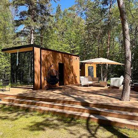 Telise Tinyone Is A Modern Forest Cabin With A Cozy Hot Tub Voola Exterior photo